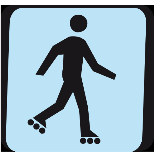 použití: inline skating