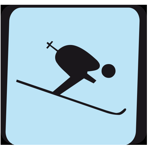 použití: lyžování